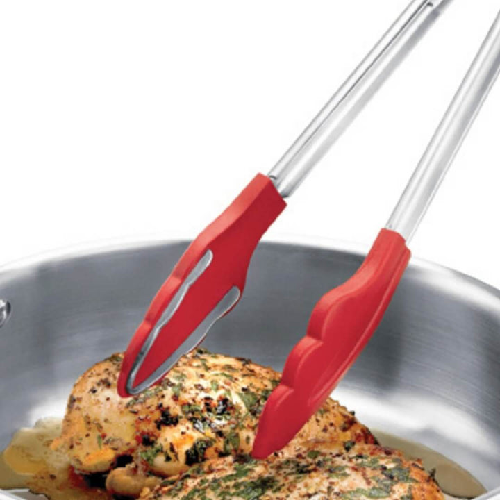 Cuisipro Silicone Tongs with Teeth Red 30.5cm