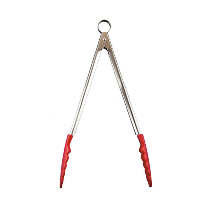 Cuisipro Silicone Locking Tongs Red