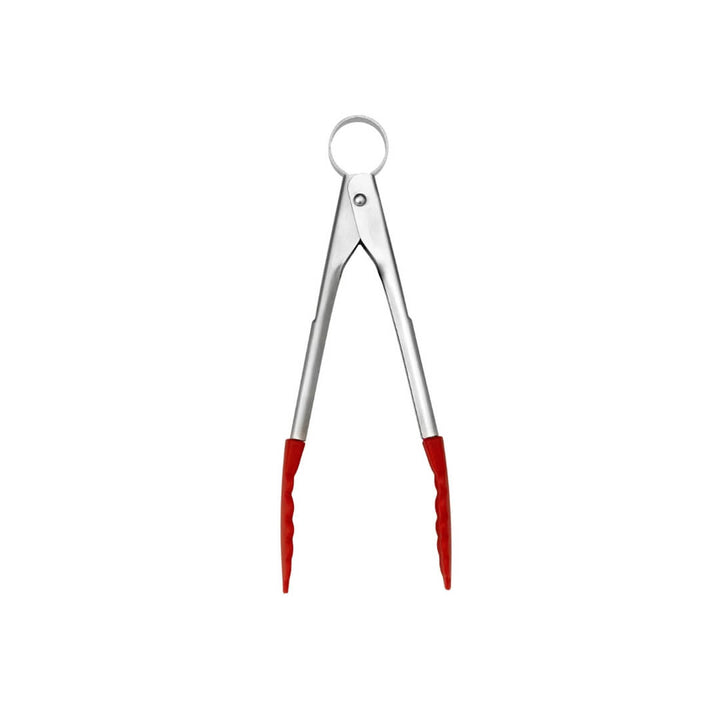 Cuisipro Silicone Locking Tongs Red