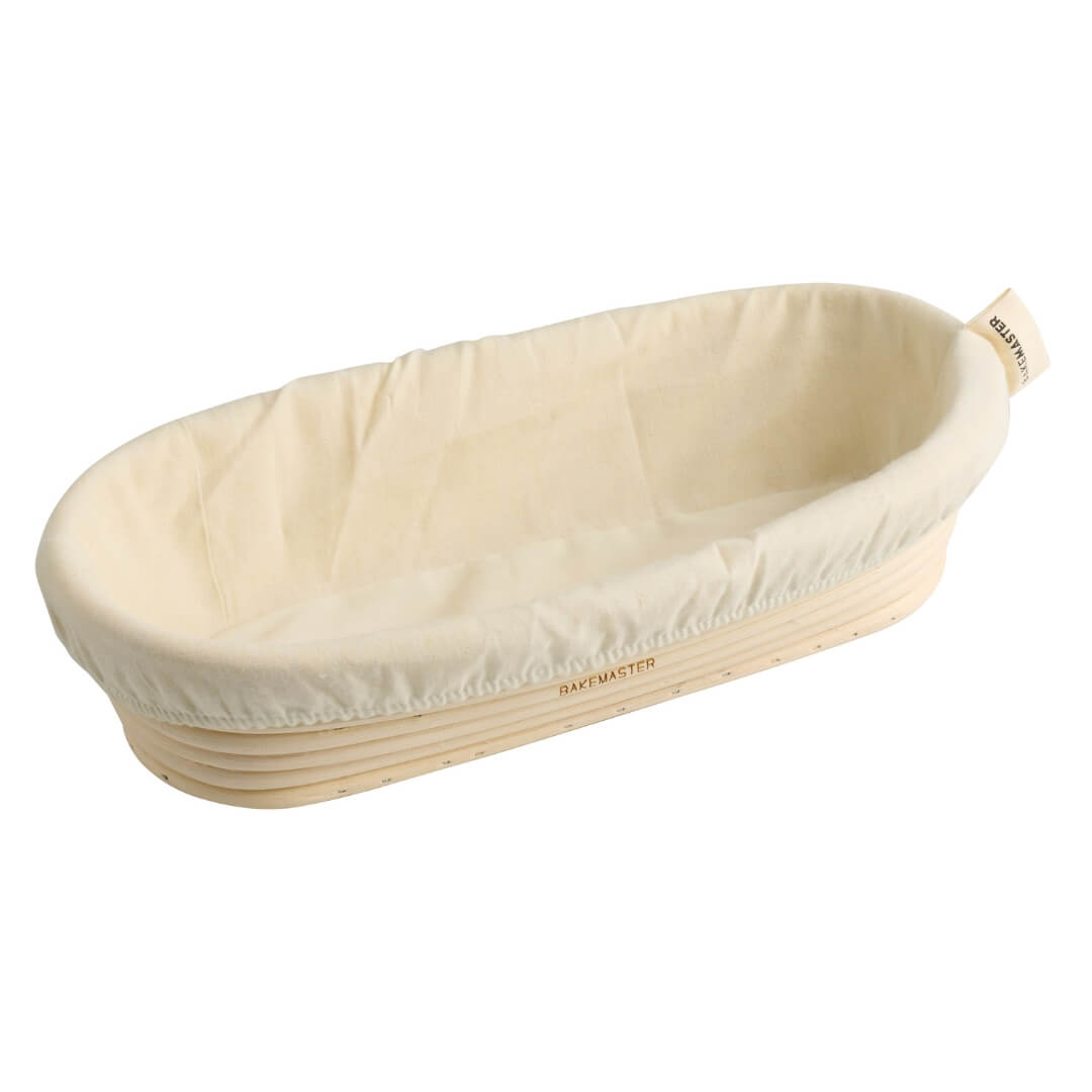 Bakemaster Rattan Oval Proving Basket with Liner