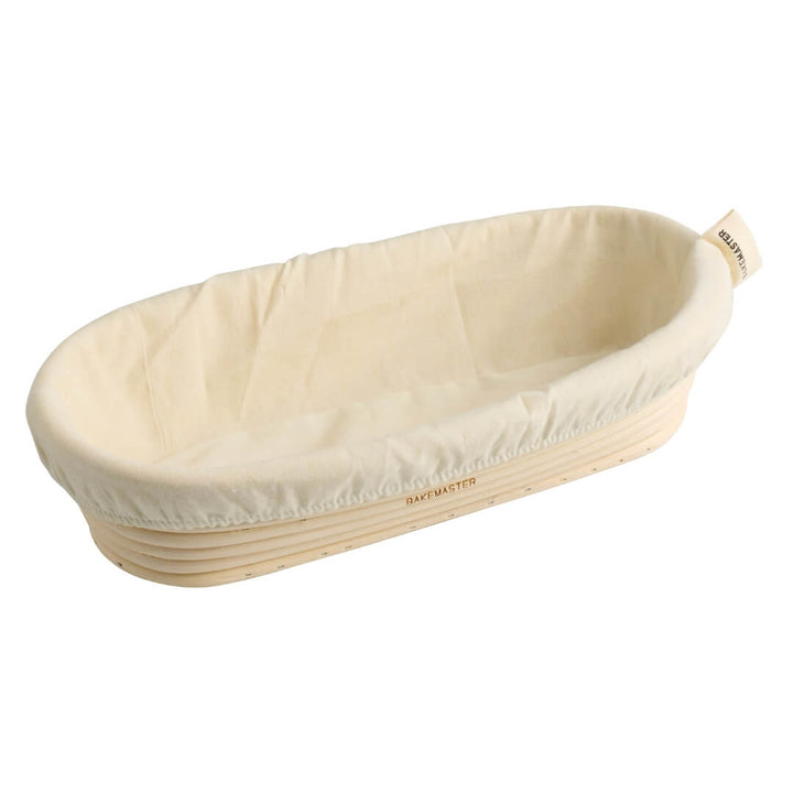 Bakemaster Rattan Oval Proving Basket with Liner