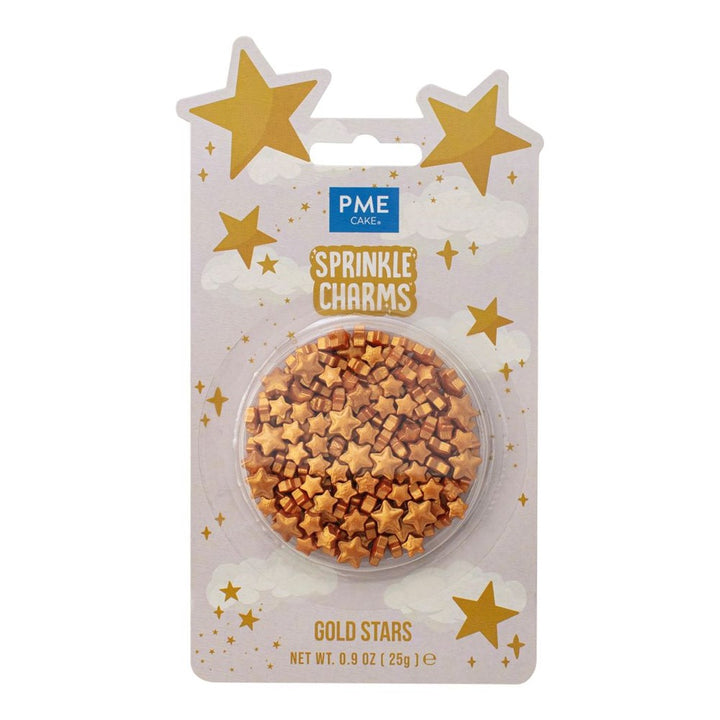 PME Gold Stars Sprinkle Charms 25g