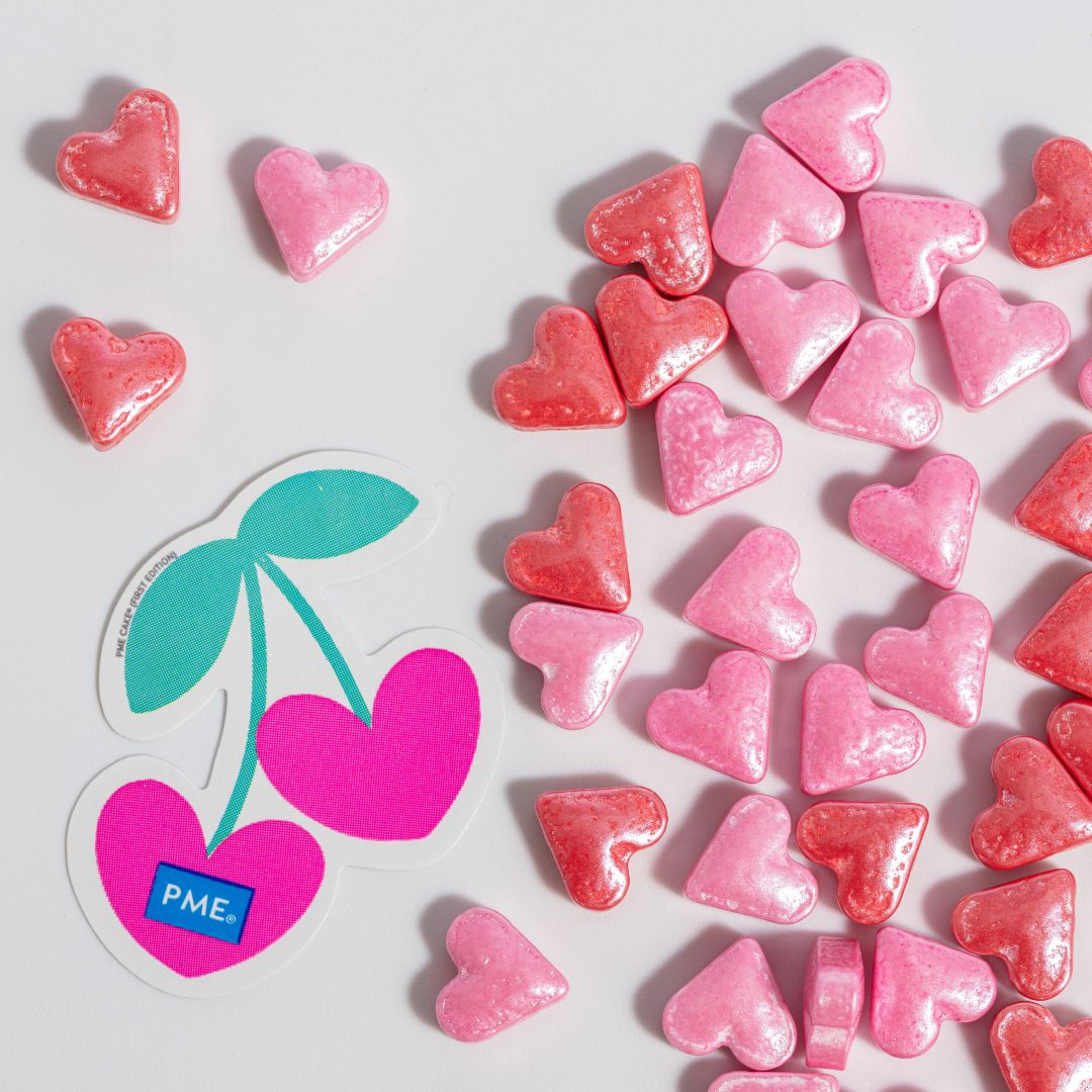 PME Pink Hearts Sprinkle Charms 25g