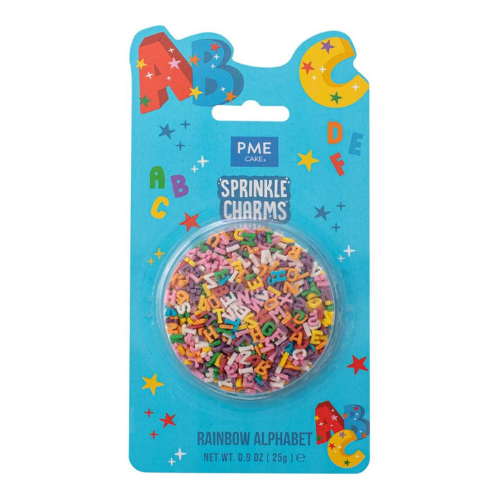 PME Rainbow Alphabet Sprinkle Charms 25g