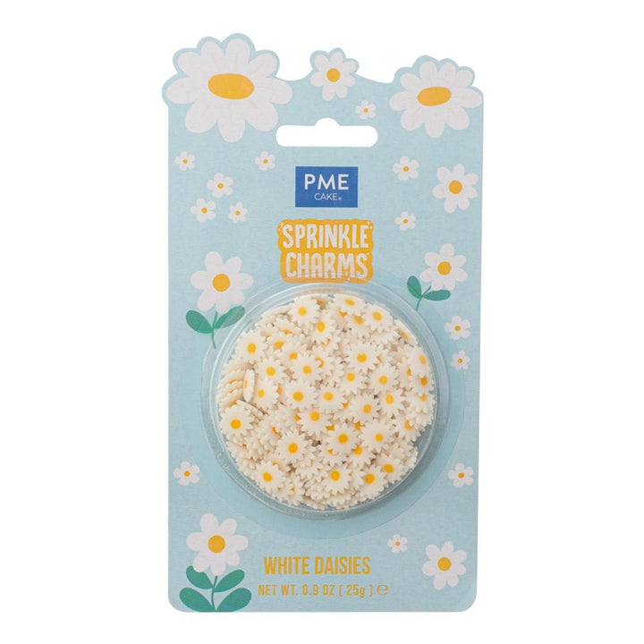 PME White Daisies Sprinkle Charms 25g