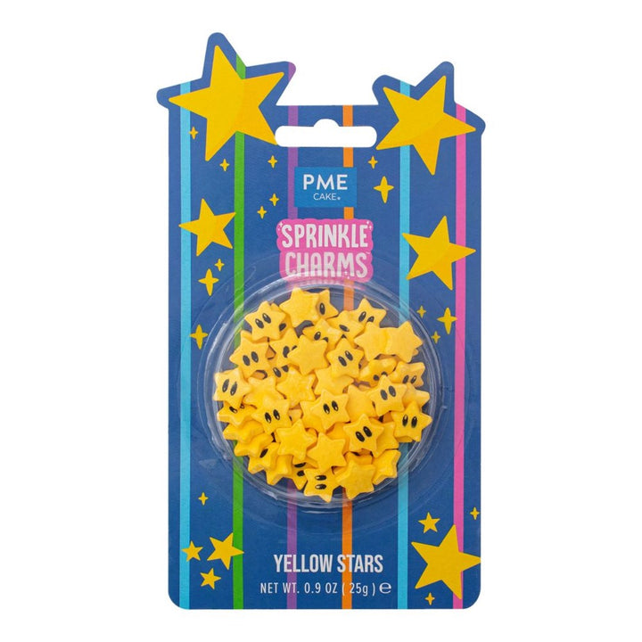 PME Yellow Stars Sprinkle Charms  25g