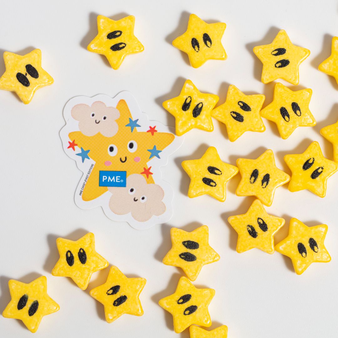 PME Yellow Stars Sprinkle Charms  25g