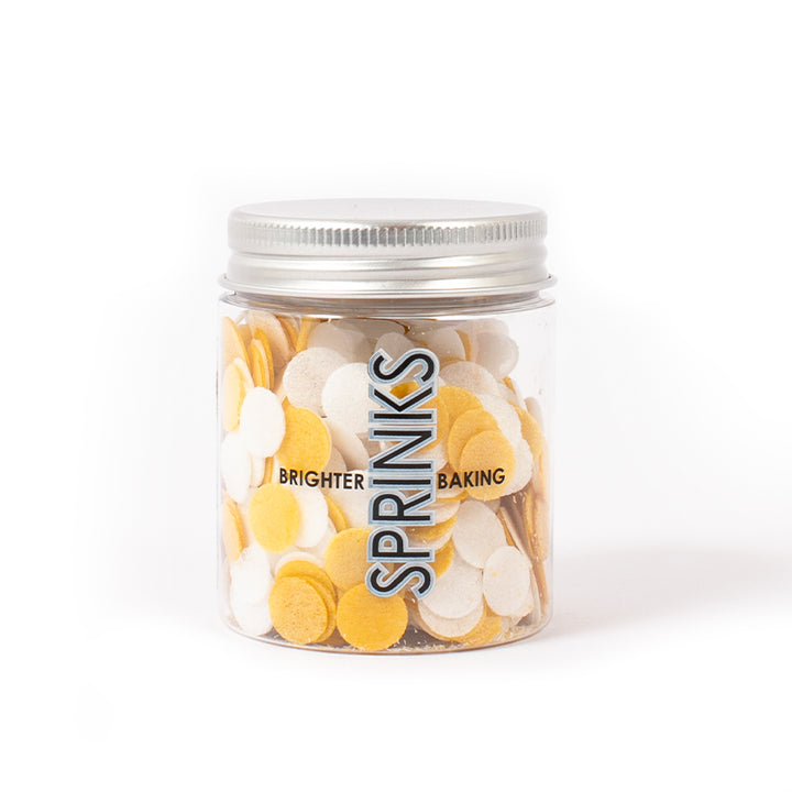 Sprinks  White & Gold Wafer Decorations 9g