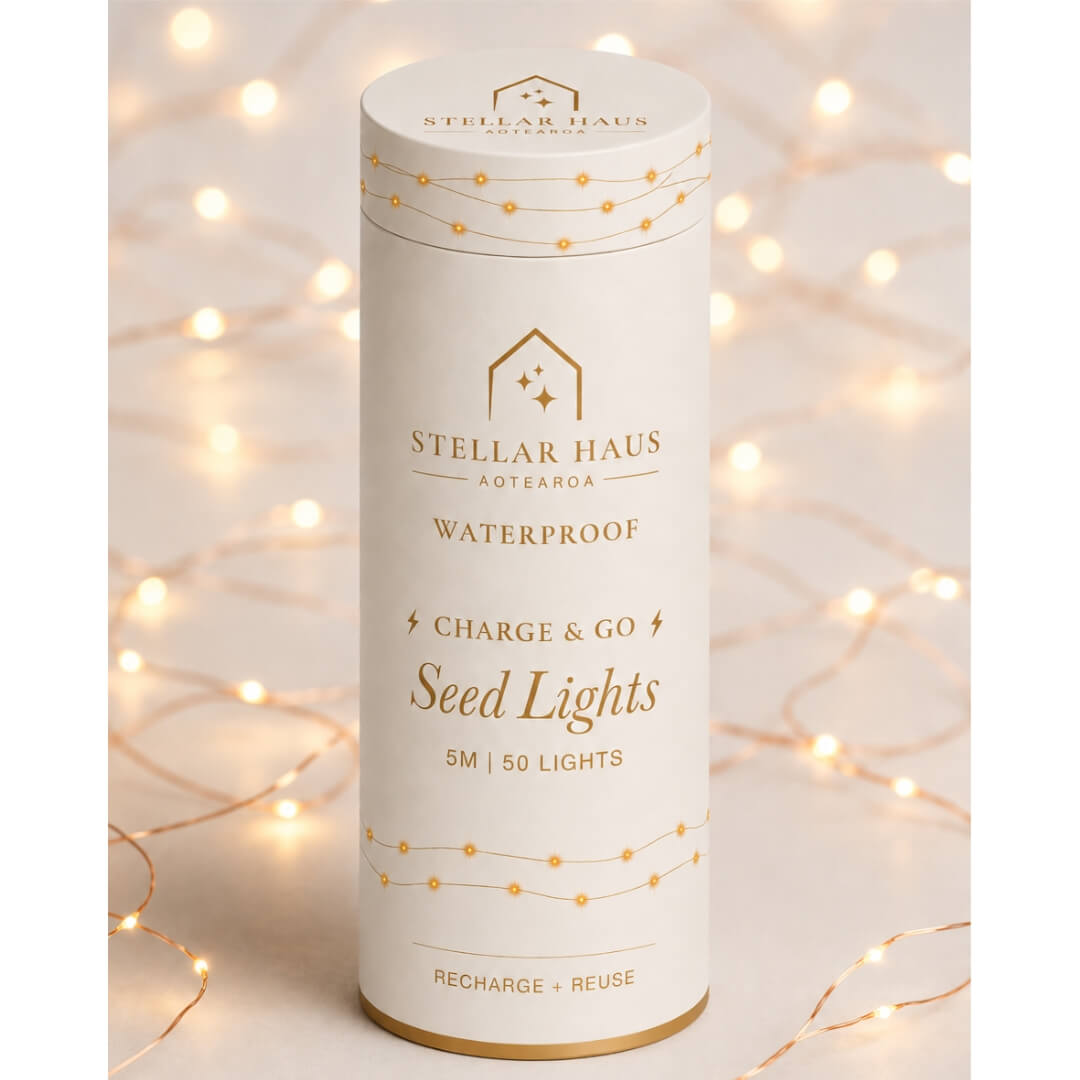 StellarHaus Charge & Go Outdoor Copper Warm White Seed Lights 5m