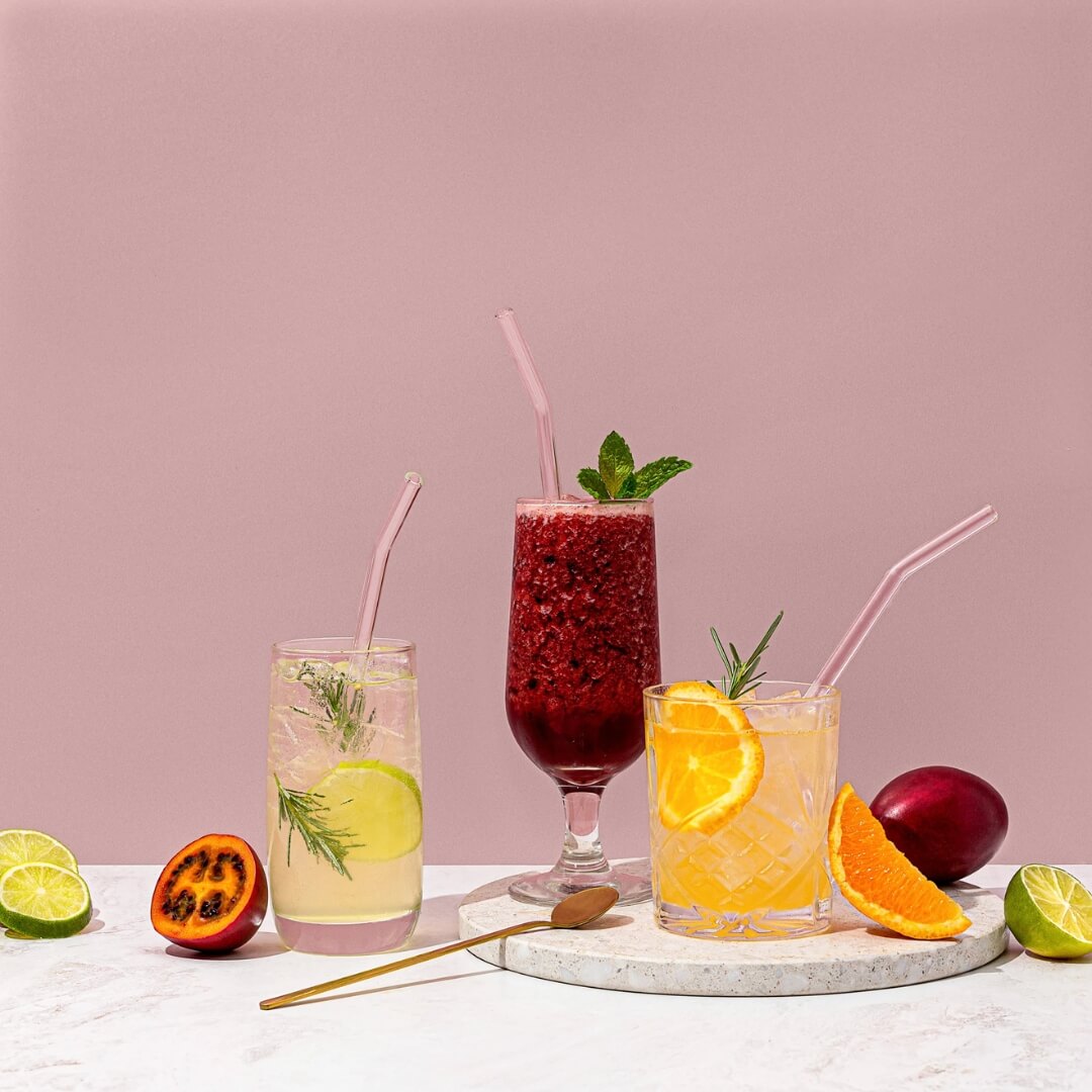 Sucker Clear Glass Straws 6-Pack