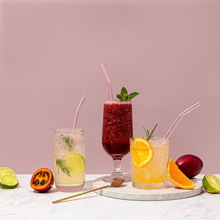 Sucker Clear Glass Straws 6-Pack