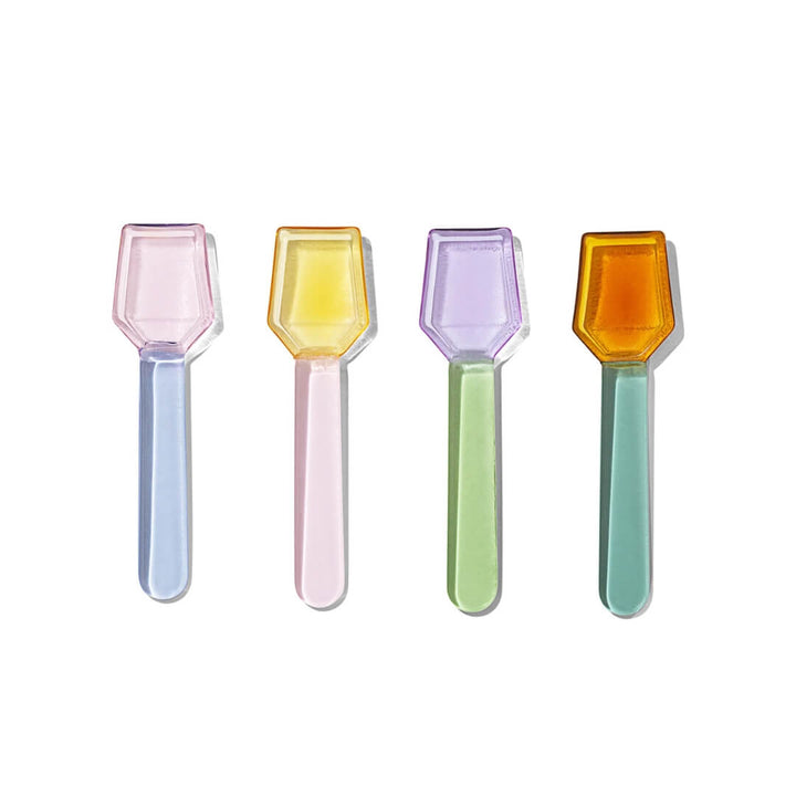 Sucker Multicolour Glass Spoon Set 4-Pack