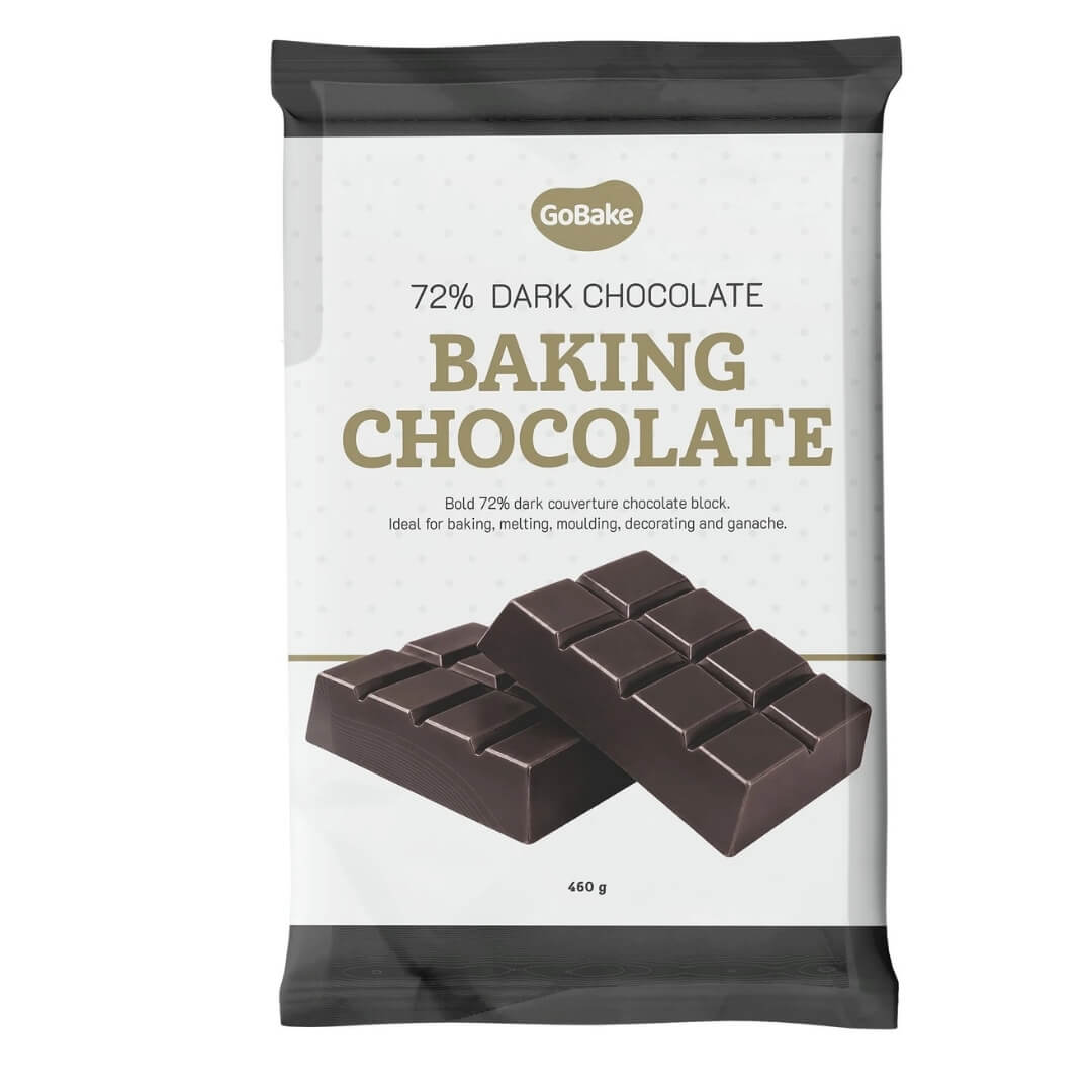 GoBake Dark Chocolate 72% Baking Block 460g