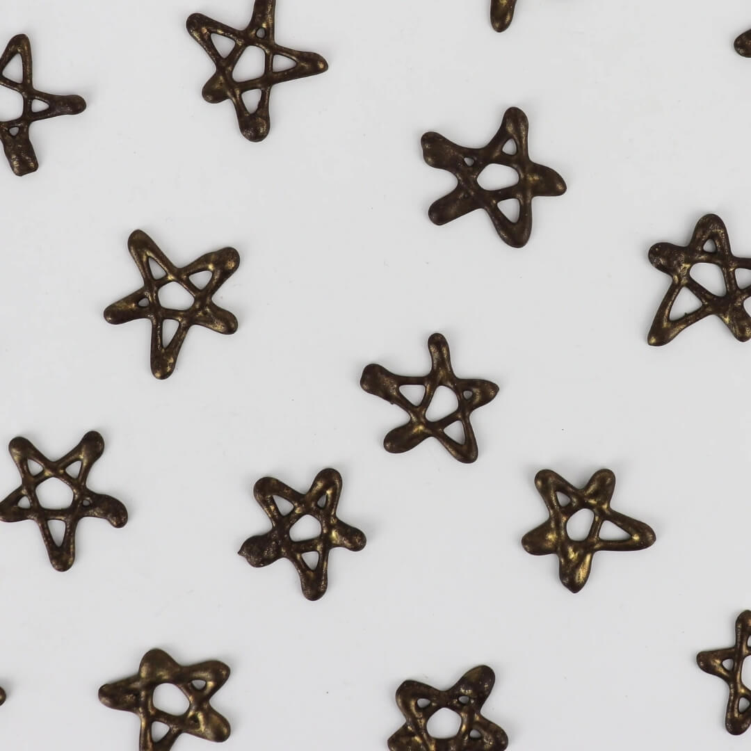 GoBake Dark Chocolate Gold Dusted Stars 50g