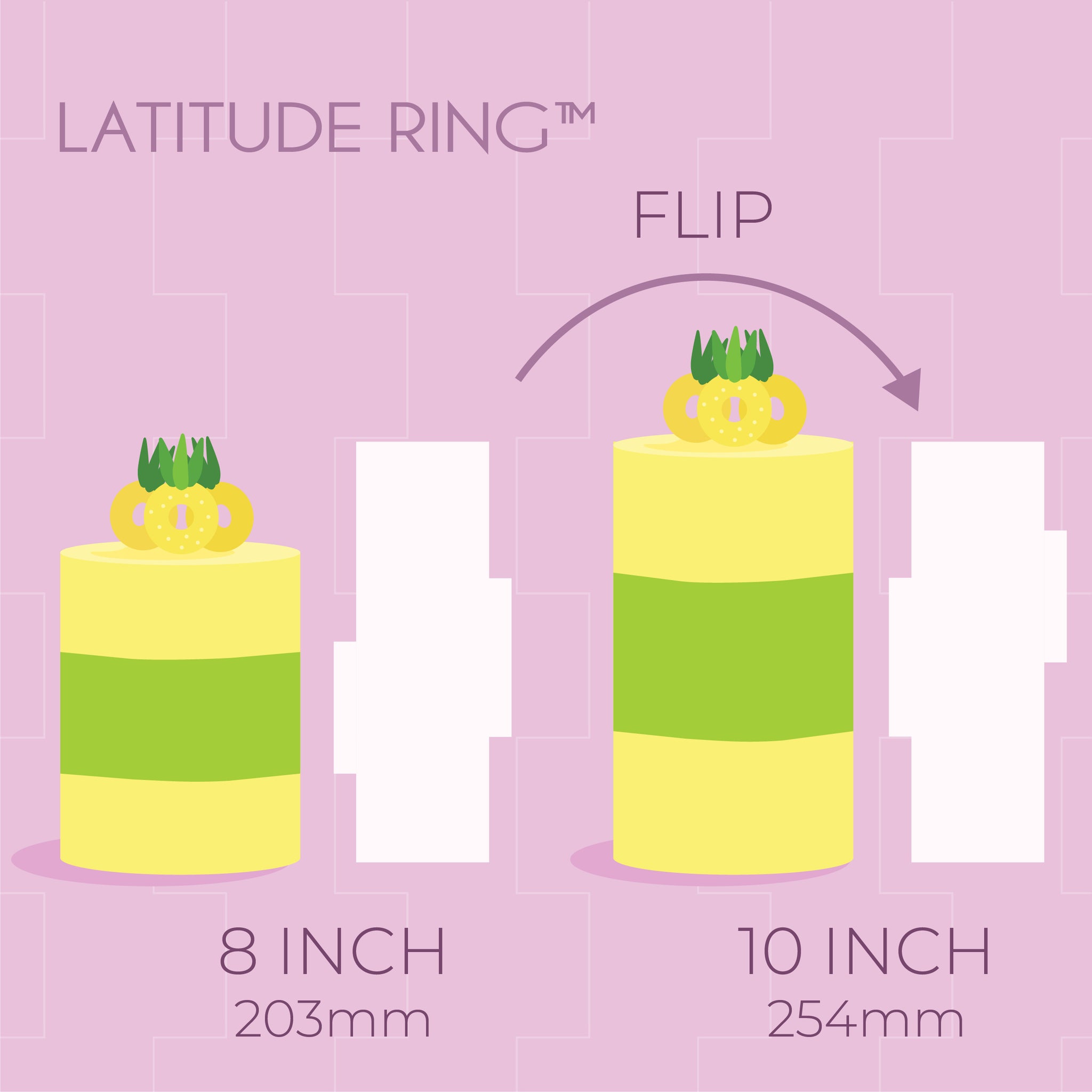 PME Side Scraper Latitude Ring for 8" and 10" Cakes