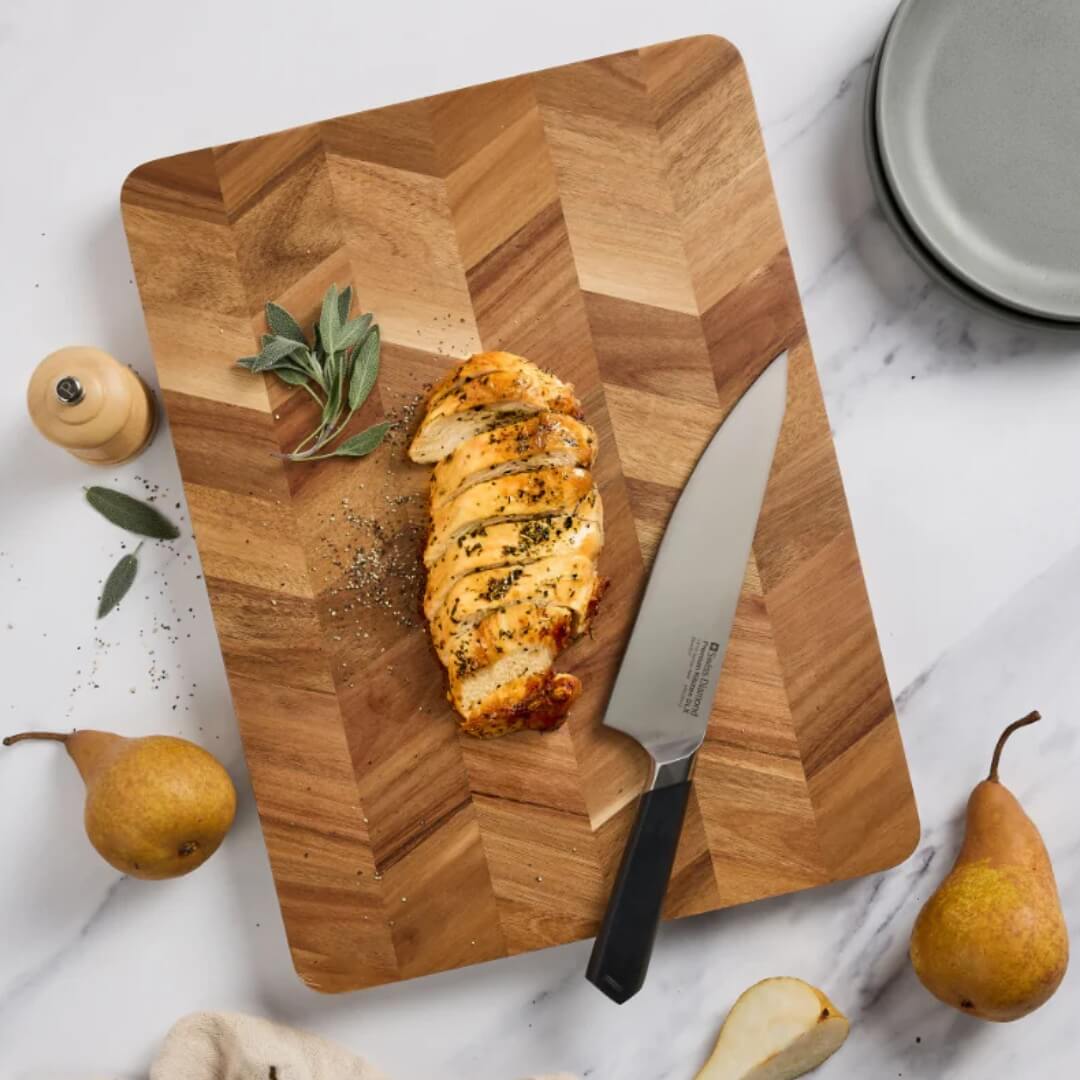 Swiss Diamond Acacia Herringbone Cutting Board