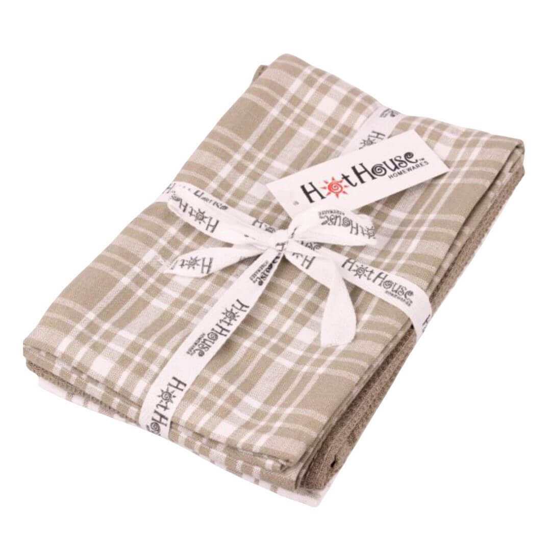 Dallas Tea Towels Set of 3 Linen