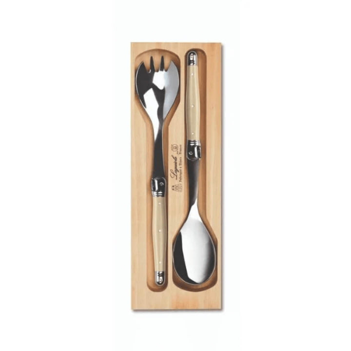 Andre Verdier Laguiole Salad Servers Ivory