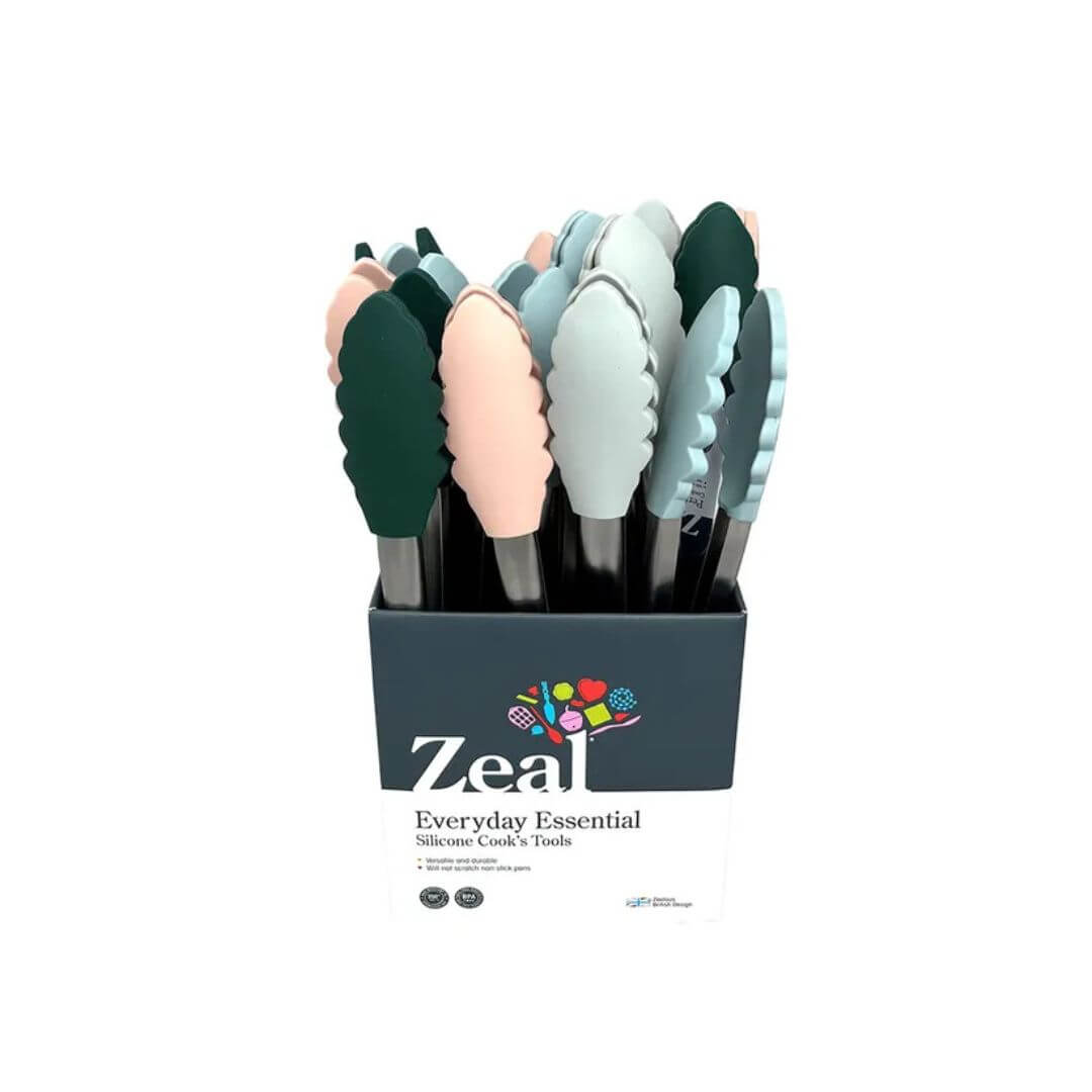 Zeal Silicone Coloured Tongs 10"/26cm