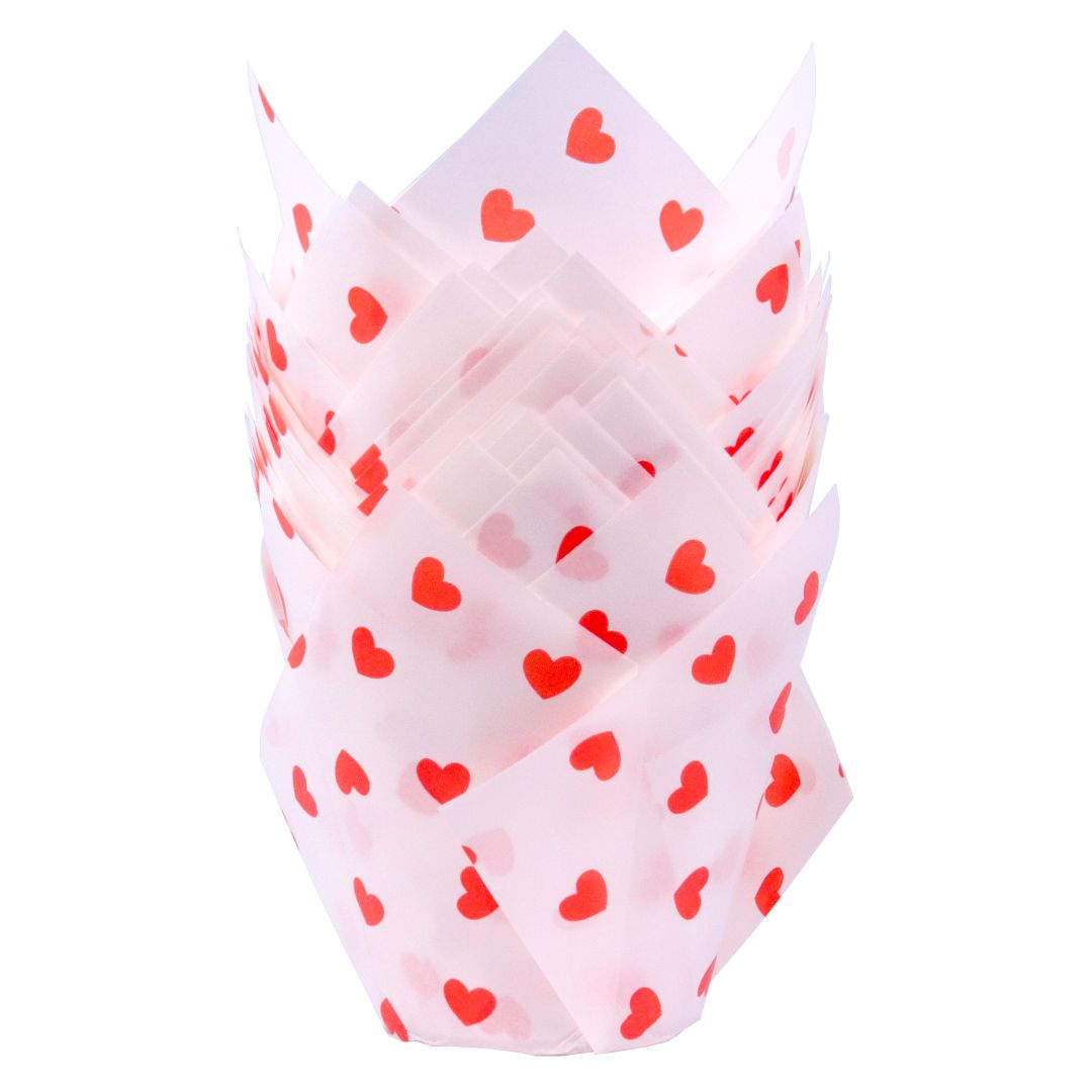 PME Tulip Muffin Cases Love Hearts 24pk