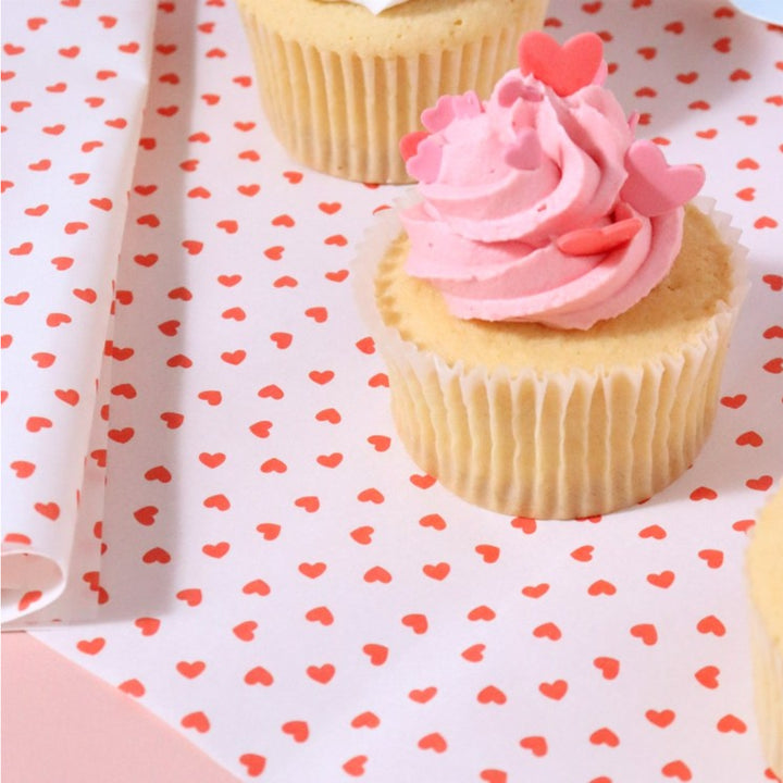 PME Wrapping Parchment Paper Love Hearts (12 sheets)