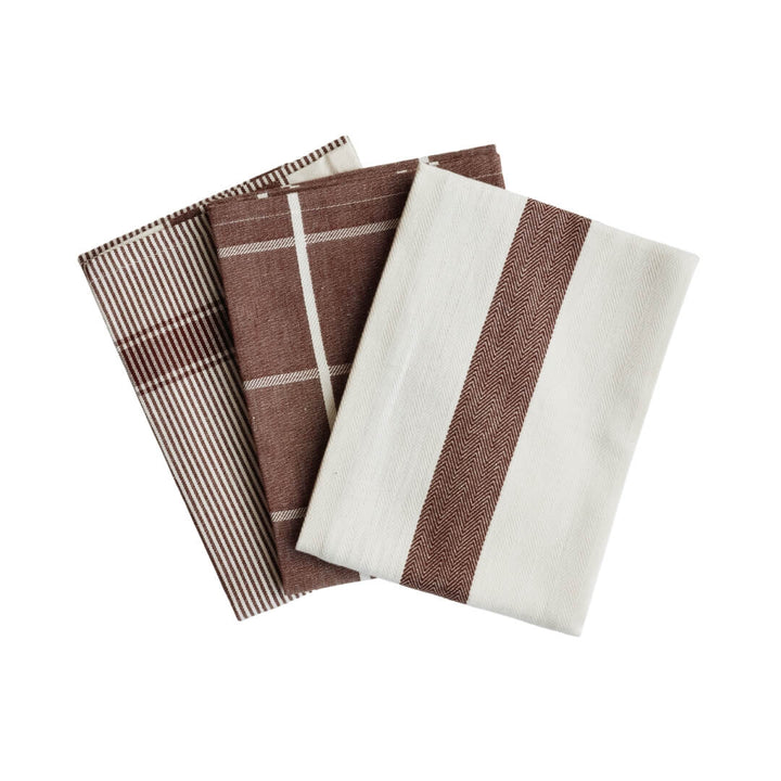 Milly’s Classic Everyday Tea Towels Chocolate 3pce