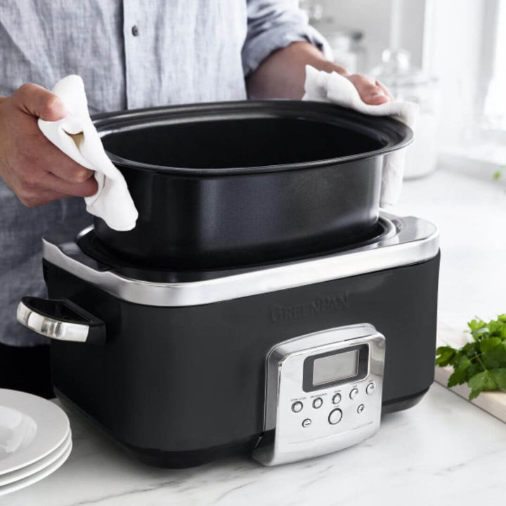 GreenPan 6L Slow Cooker Black