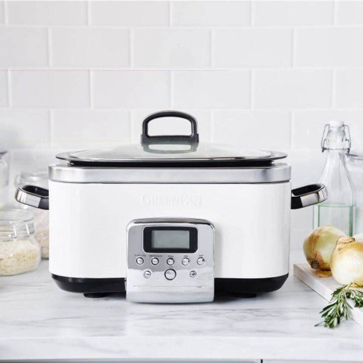 GreenPan 6L Slow Cooker Cloud Cream