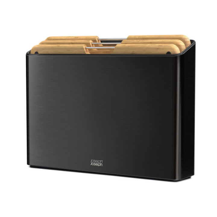 Joseph Joseph Folio Steel Black Bamboo Board Set 3pce