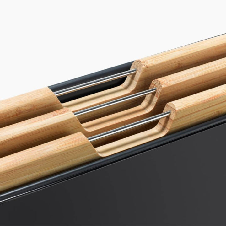 Joseph Joseph Folio Steel Black Bamboo Board Set 3pce