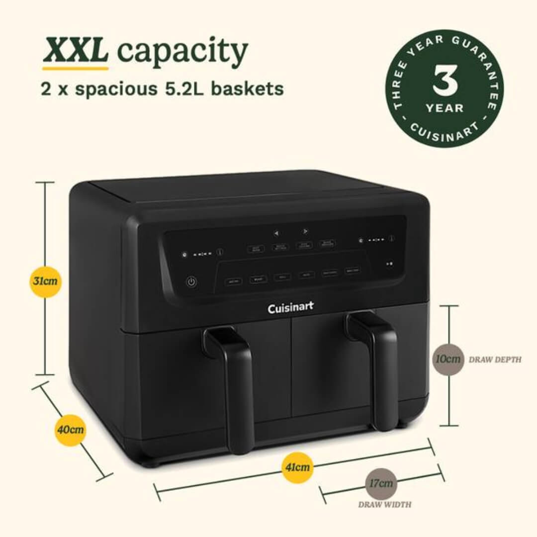 Cuisinart XXL Dual Zone 10.4L Air Fryer PFAS Free