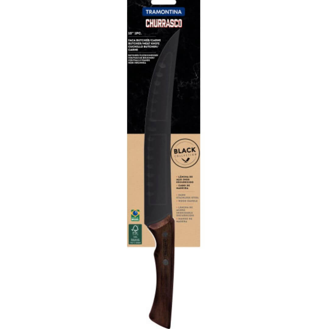 Tramontina Churrasco Black Butcher Knife 25cm