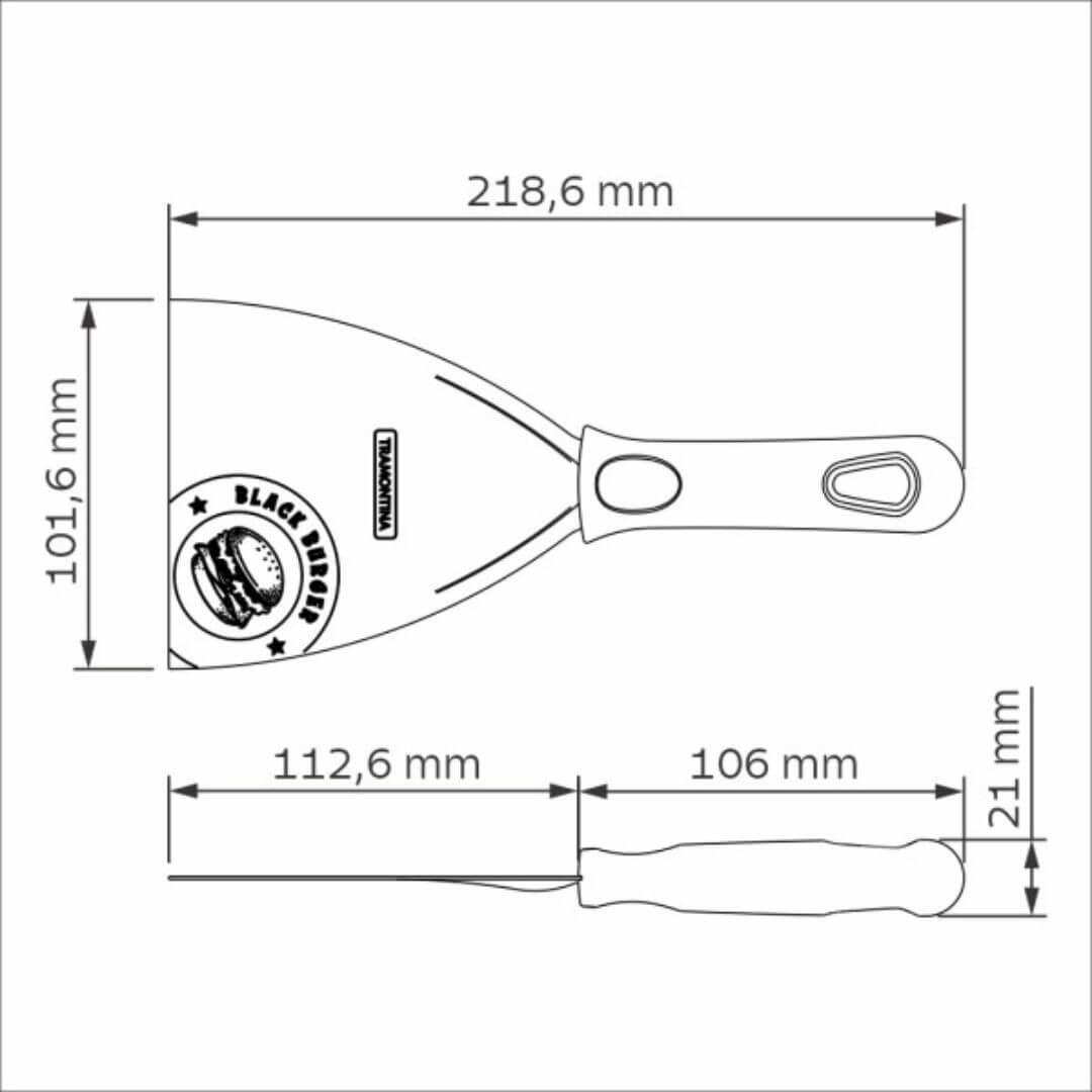 Tramontina Churrasco BBQ Black Burger Spatula