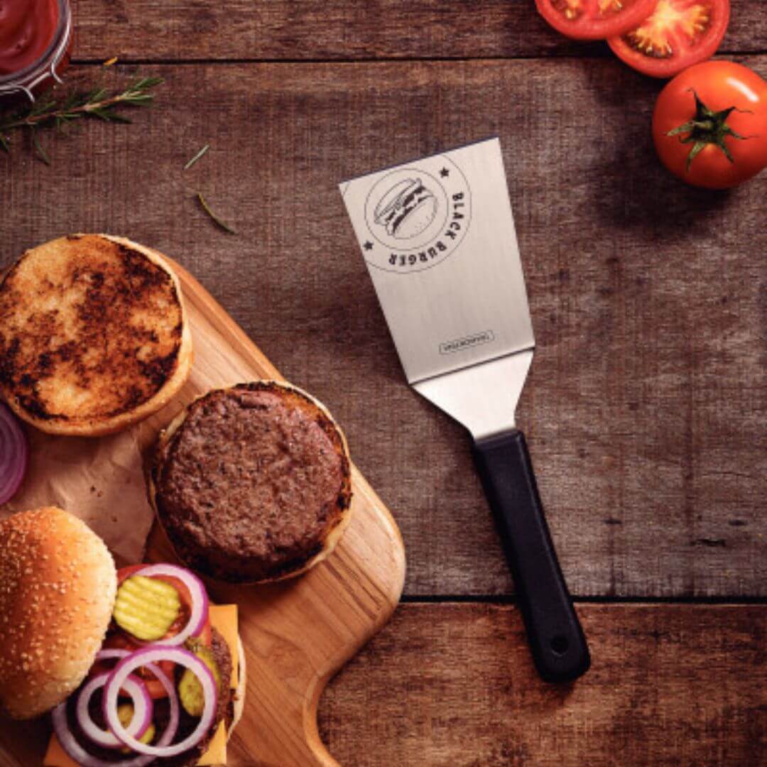 Tramontina Churrasco BBQ Black Cranked Burger Spatula