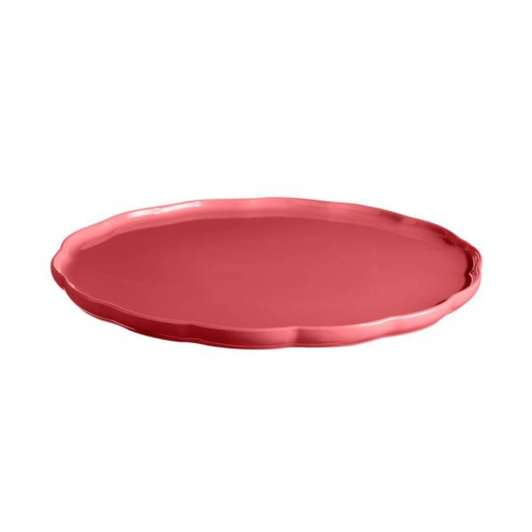 Emile Henry Madeleine Round Platter Candy Rose