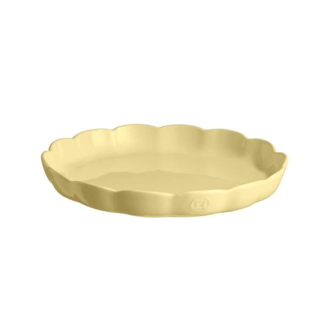 Emile Henry Madeleine Round Tart Dish Vanilla