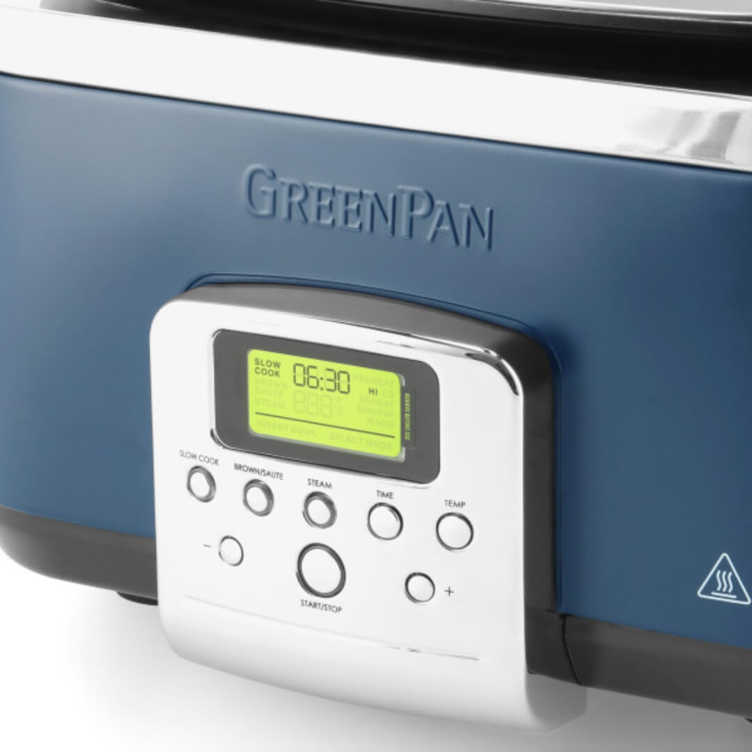 GreenPan Bistro Slow Cooker 6L Oxford Blue