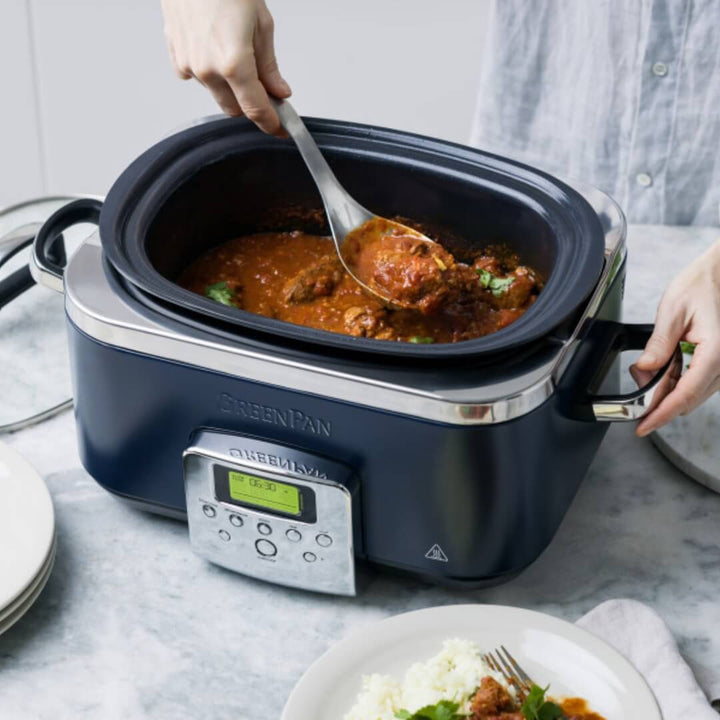 GreenPan Bistro Slow Cooker 6L Oxford Blue