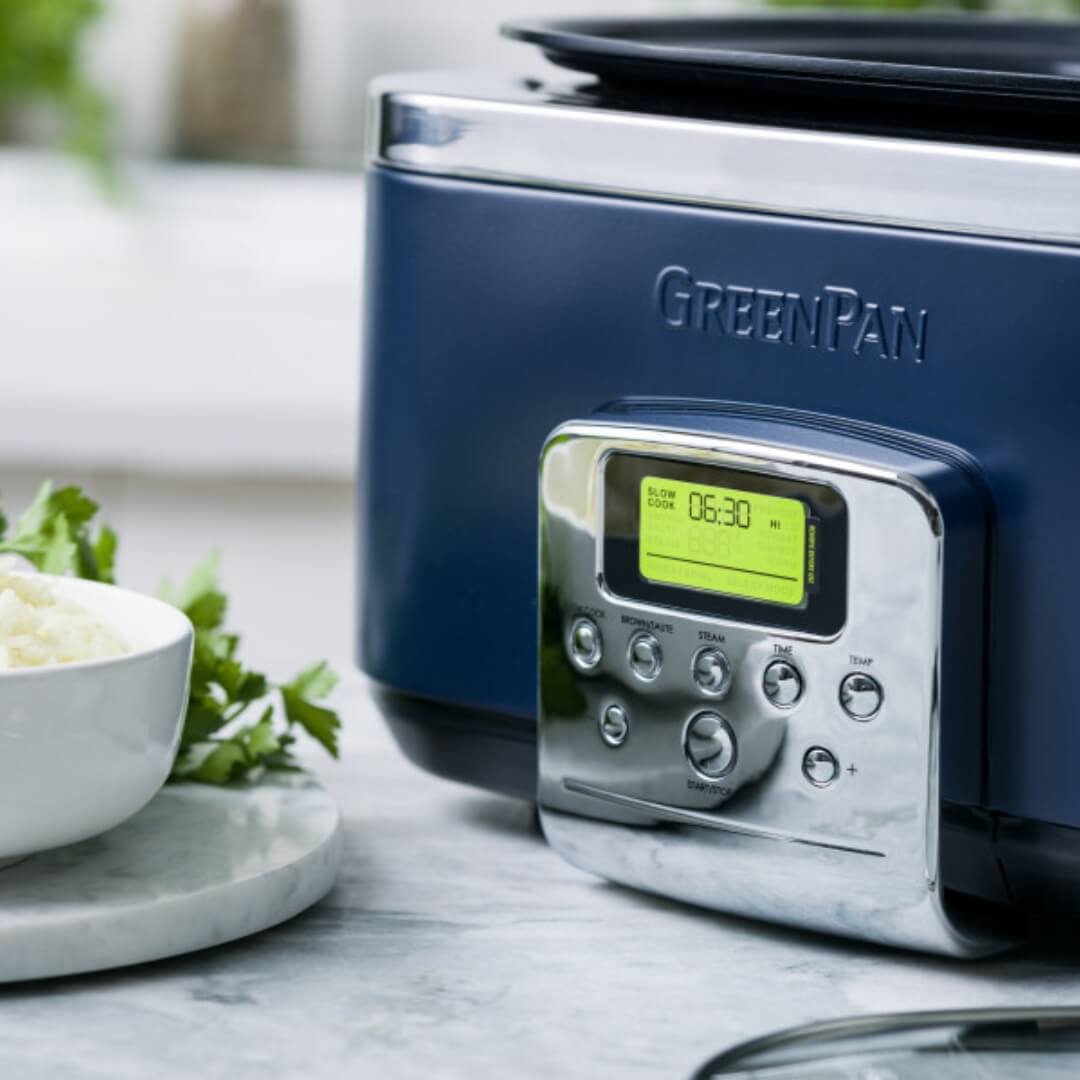 GreenPan Bistro Slow Cooker 6L Oxford Blue