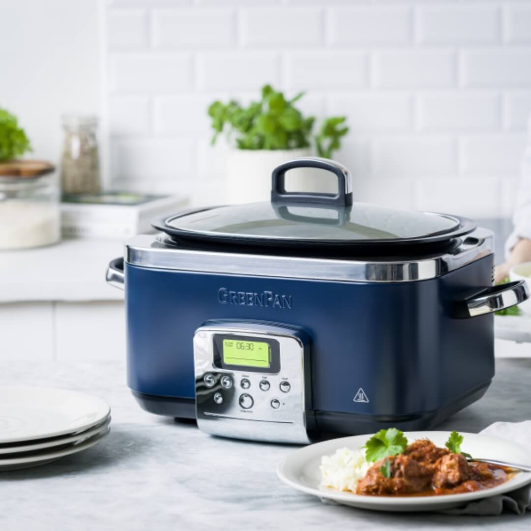 GreenPan Bistro Slow Cooker 6L Oxford Blue