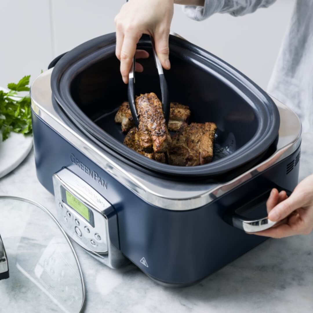 GreenPan Bistro Slow Cooker 6L Oxford Blue