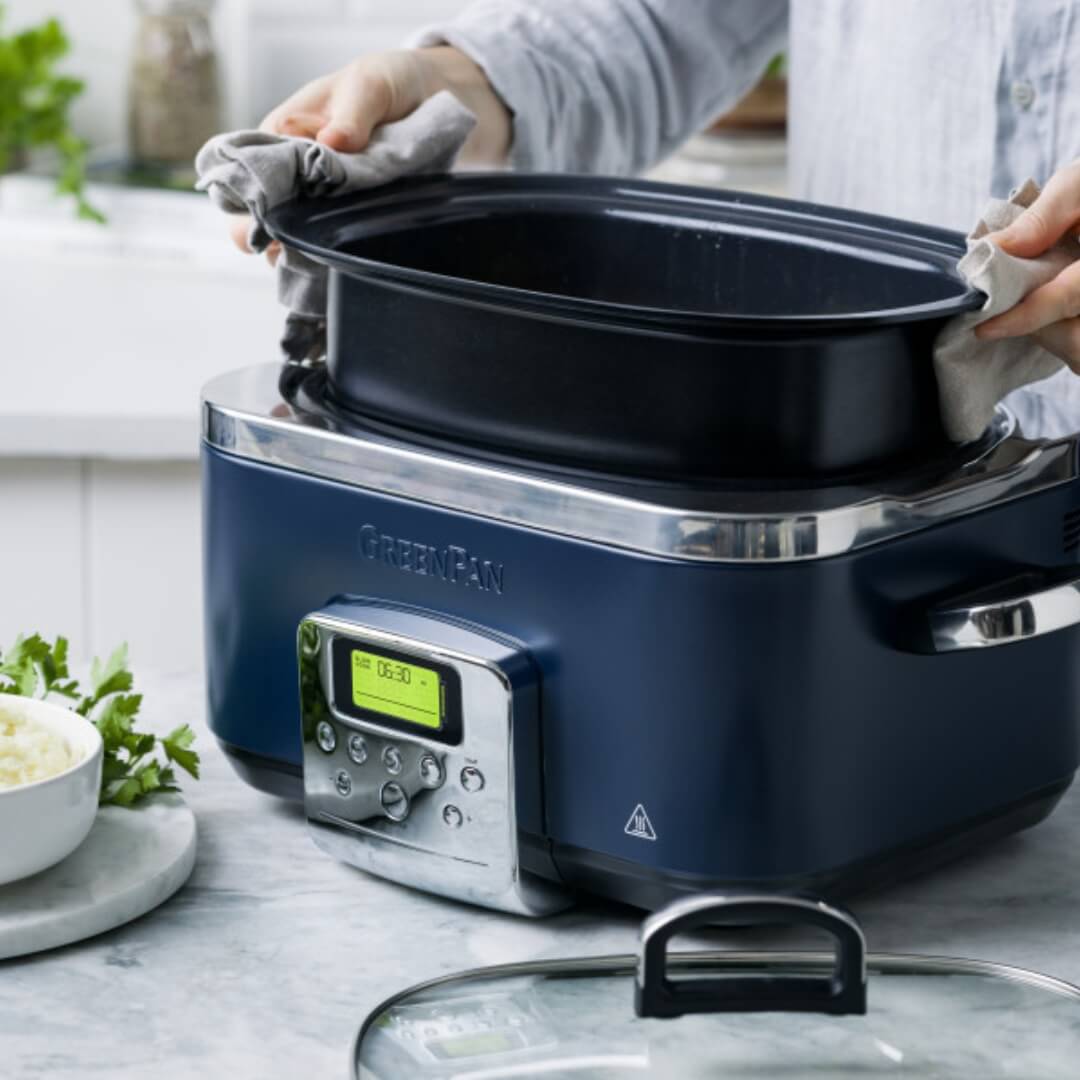 GreenPan Bistro Slow Cooker 6L Oxford Blue