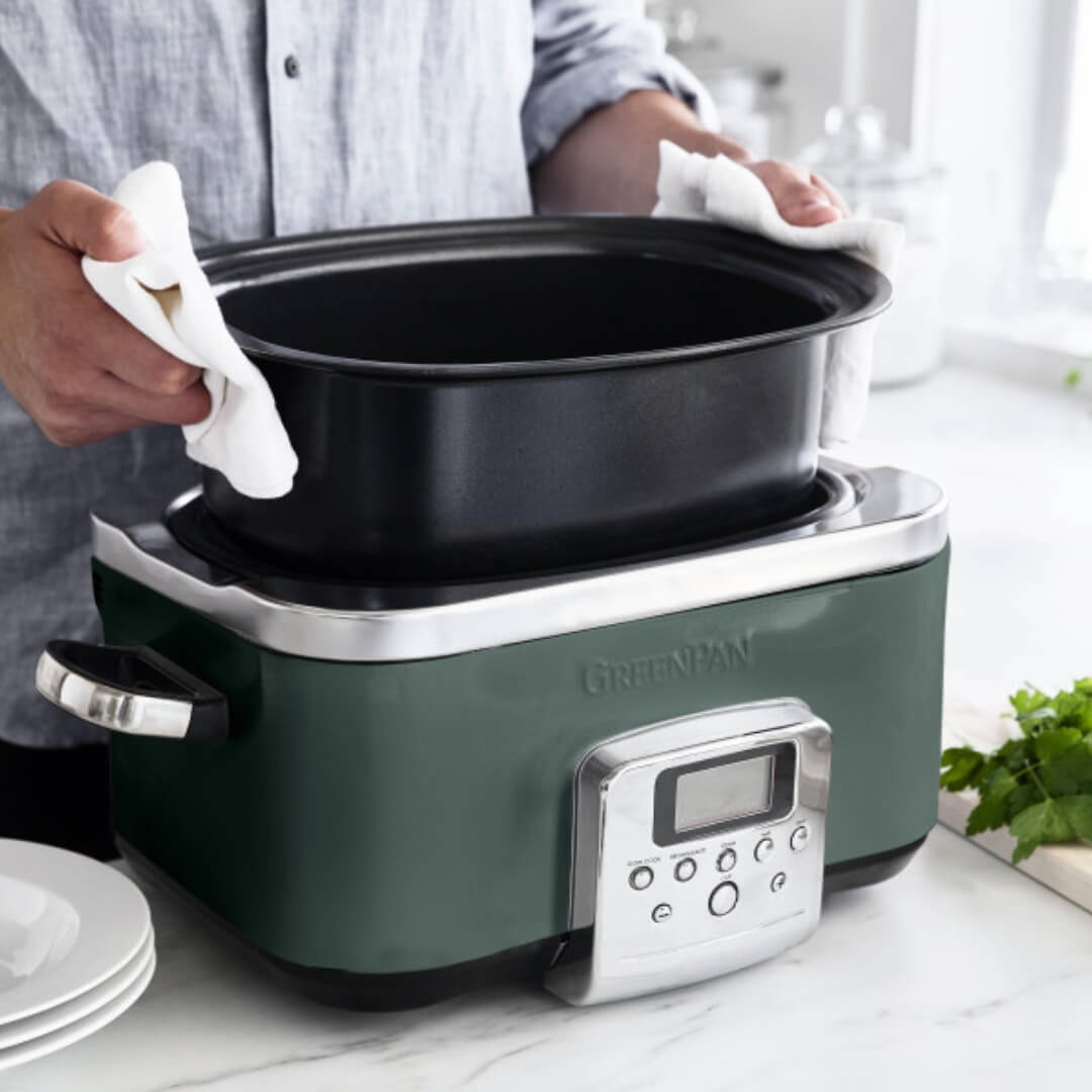 GreenPan Bistro Slow Cooker 6L Pine Green