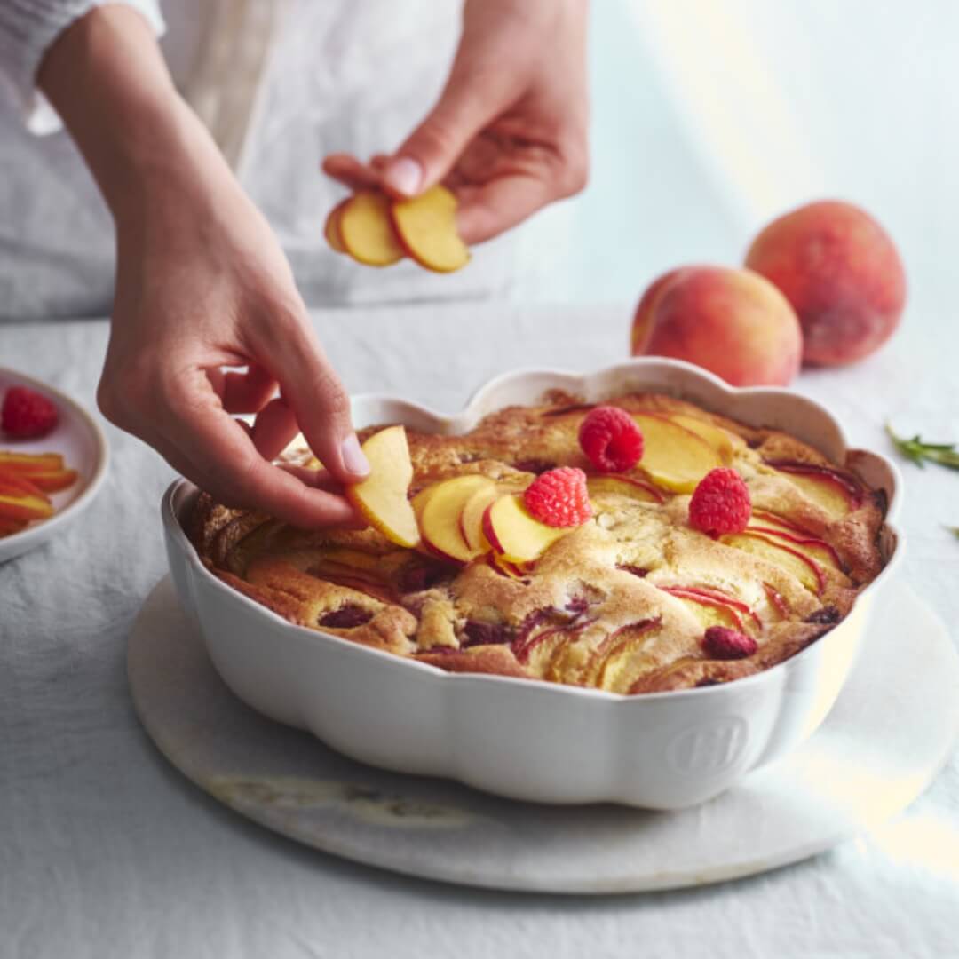 Emile Henry Madeleine Heart Dish Rose Candy