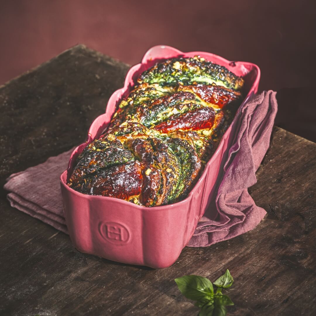 Emile Henry Madeleine Loaf Dish Rose Candy