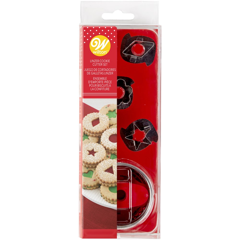 Wilton Round Christmas Linzer Cutter Set