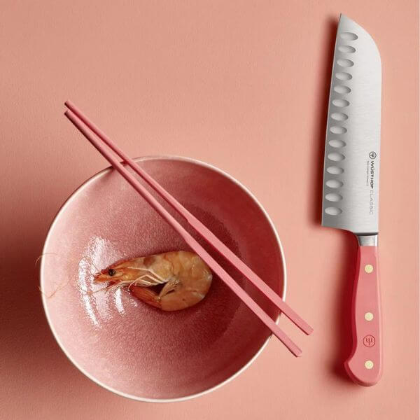 Wusthof Classic Santoku Knife 17cm Coral Peach