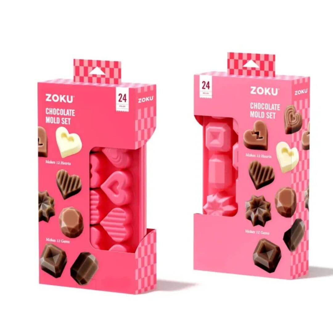 Zoku Chocolate Mould: Heart & Gem Set of 2