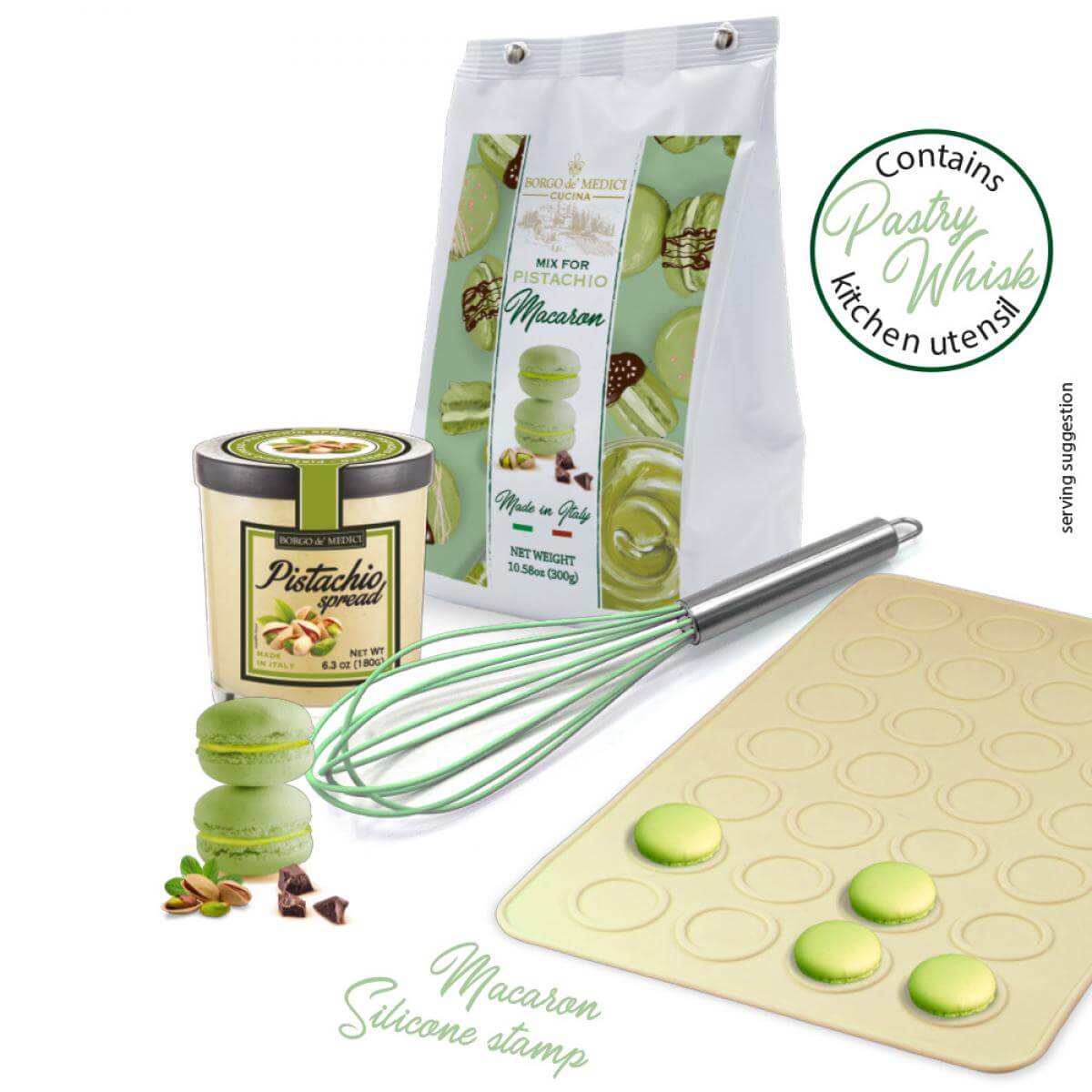 Borgo de Medici Homemade Macarons Kit: Pistachio 1520g