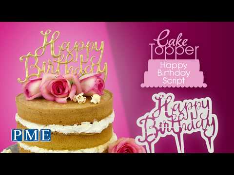 PME Cake Topper Cutter Happy Birthday